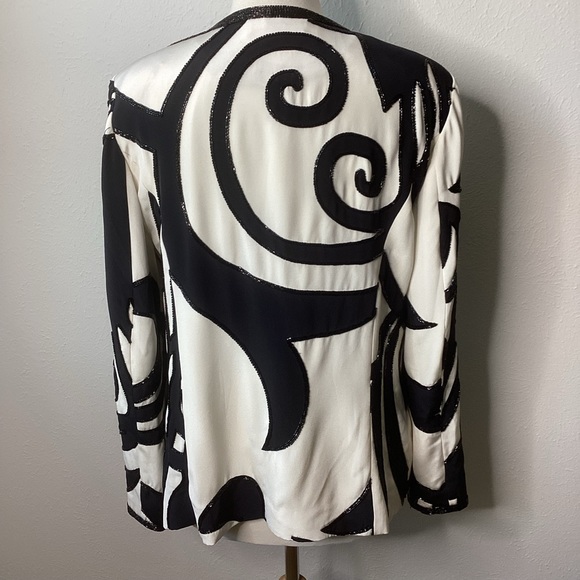 St. John Silk Beaded Jacket 10 - Picture 4 of 12